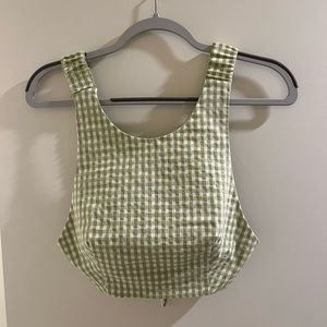 Zara gingham crop top
